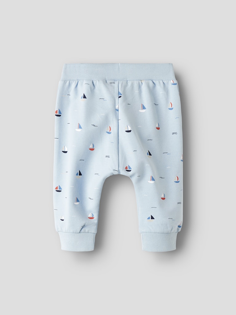 NAME IT Fris Blue Light Sweat Pant Celestial Blue model front view