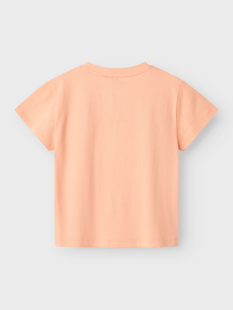 Mini Boy's Fish Short Sleeve Top-Peach Pearl-Back View