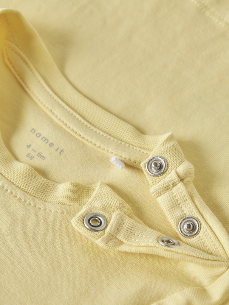 Boy's Hope Short Sleeve Top-Lemon Meringue-Button View