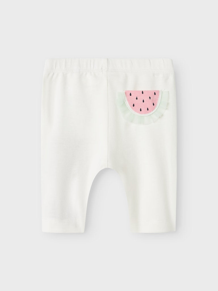 Newborn Girl's Jabelle Capri Pant-Cloud Dancer-Full Back View