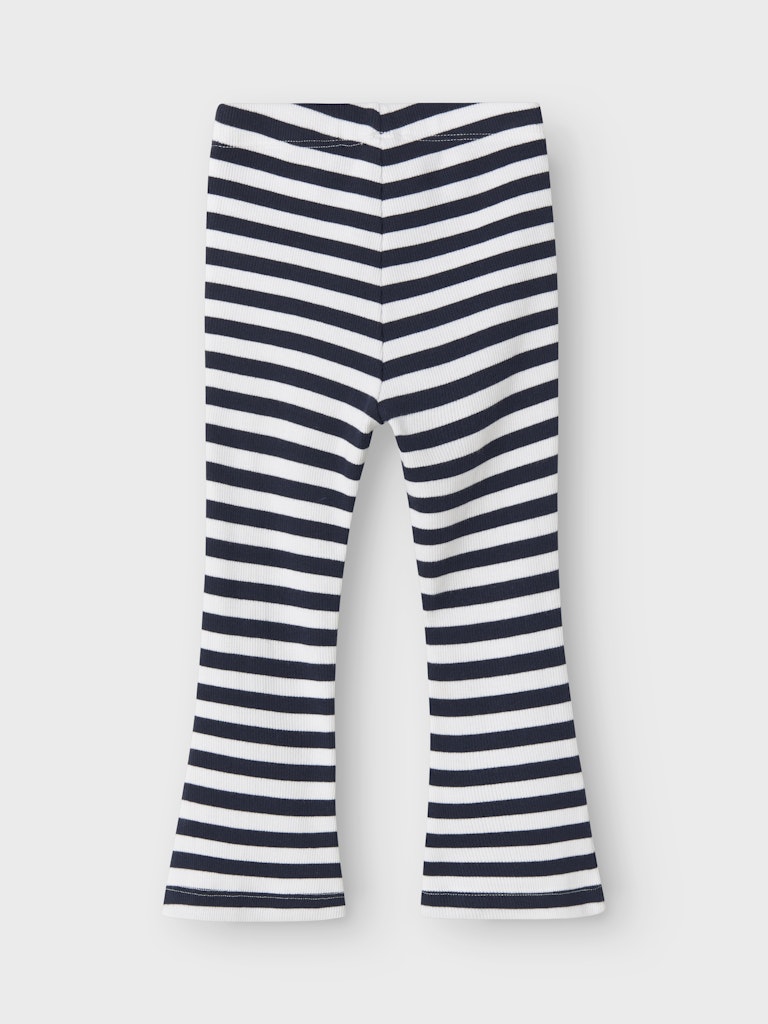 NAME IT Folisa Flared Navy Stripe Pant NAVY BLAZER model front view