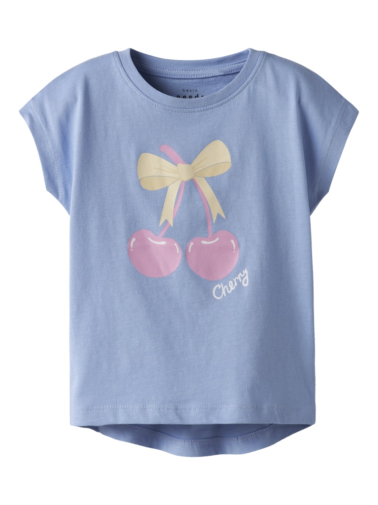 NAME IT Vigea Cap Sleeve Top-Serenity Serenity front view