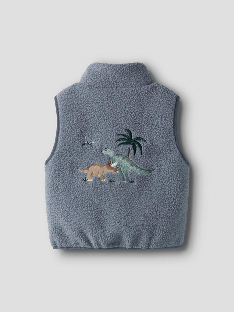 Boys Mall Sherpa Vest-Back View
