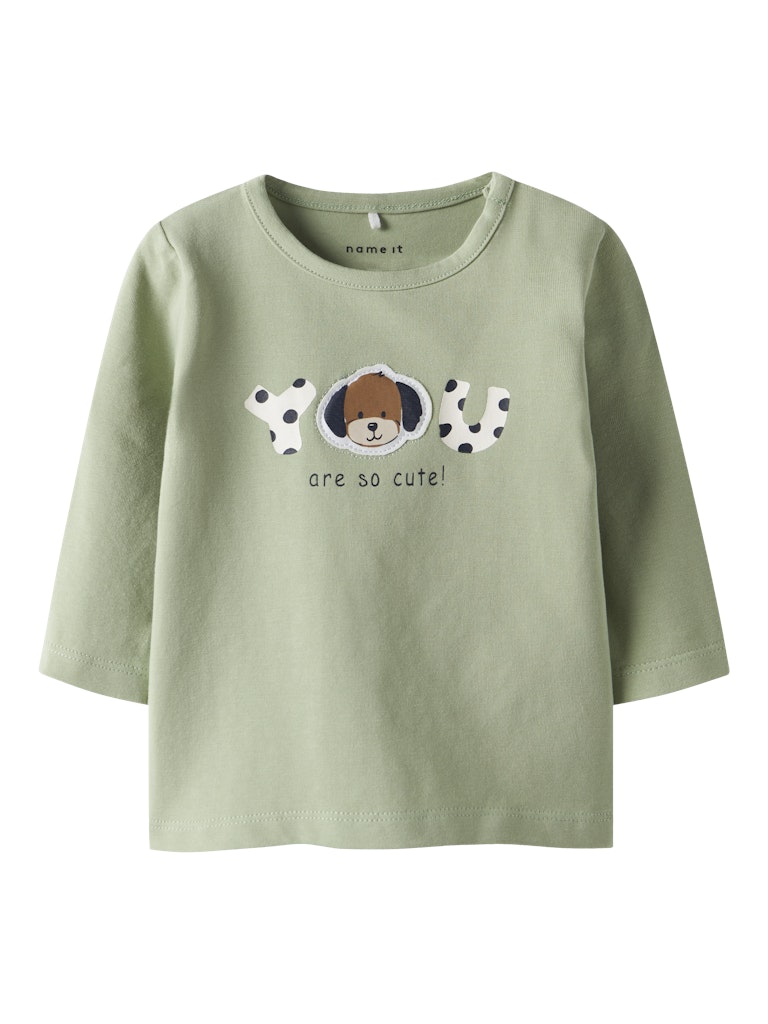 NAME IT Tokan Long Sleeve Top Swamp front view