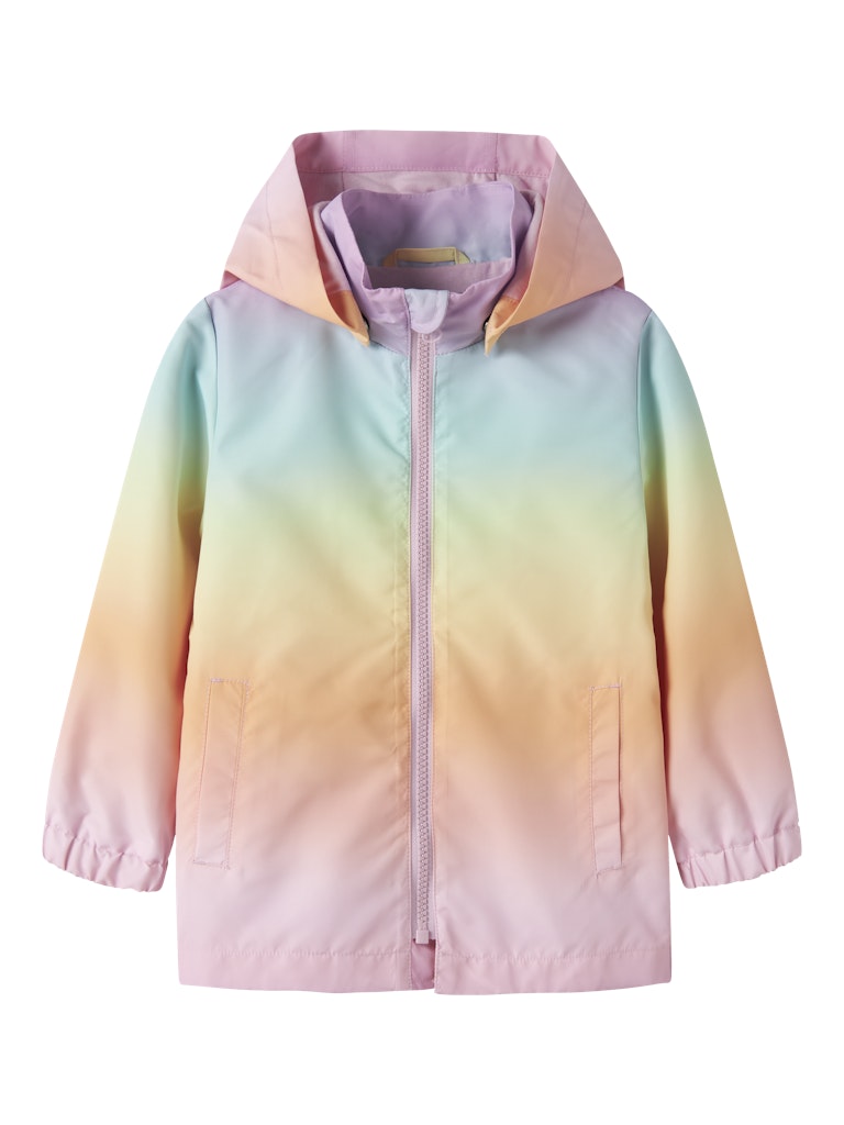 NAME IT Mini Girl Maxi Jacket Pink Lavender model front view
