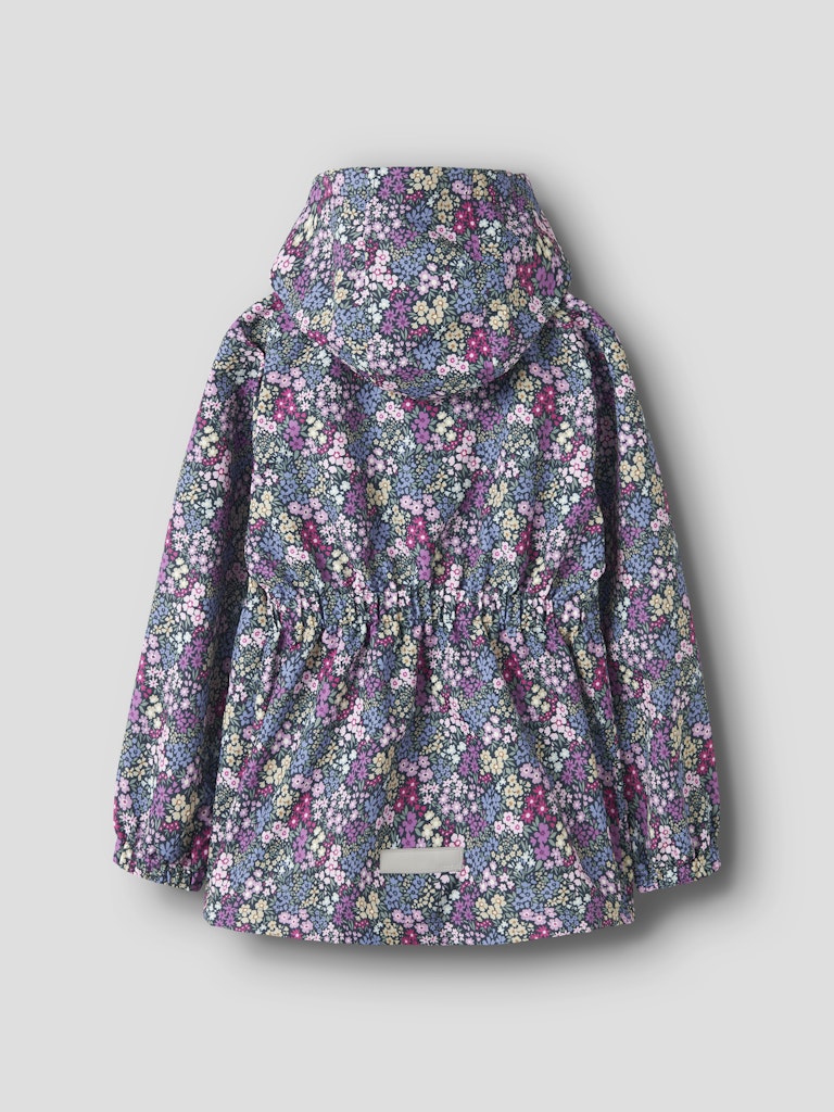 Floral-patterned jacket on a gray background