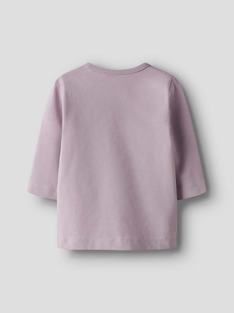 Girl's Bisa Long Sleeve Top-Pink-Back View