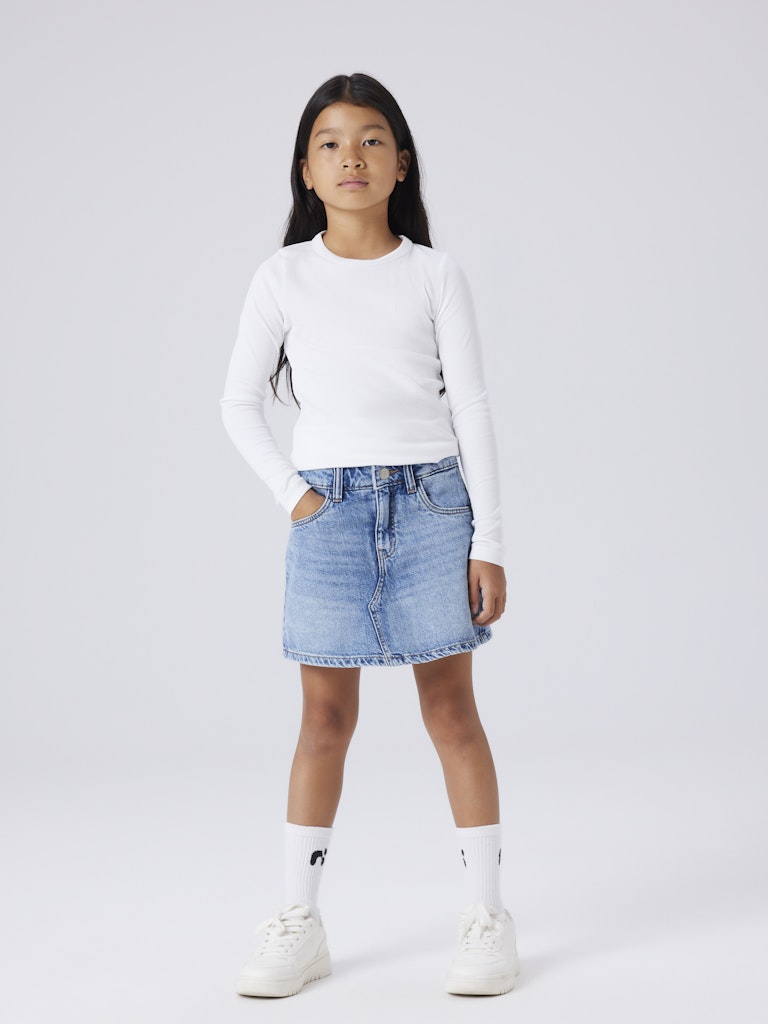 NAME IT Emma Denim Skort Medium Blue Denim front view