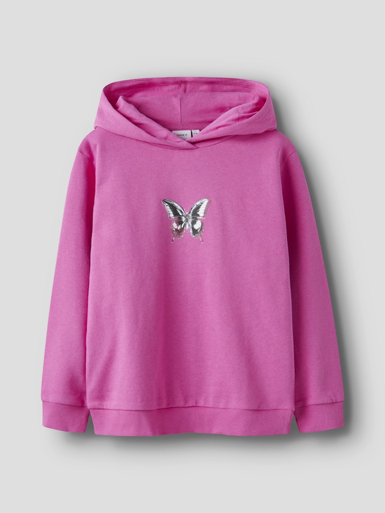 NAME IT Diviana Long Sleeve Hoodie Strawberry Moon detail view