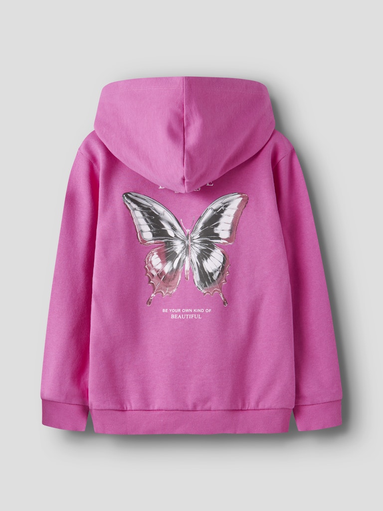 NAME IT Diviana Long Sleeve Hoodie Strawberry Moon back view