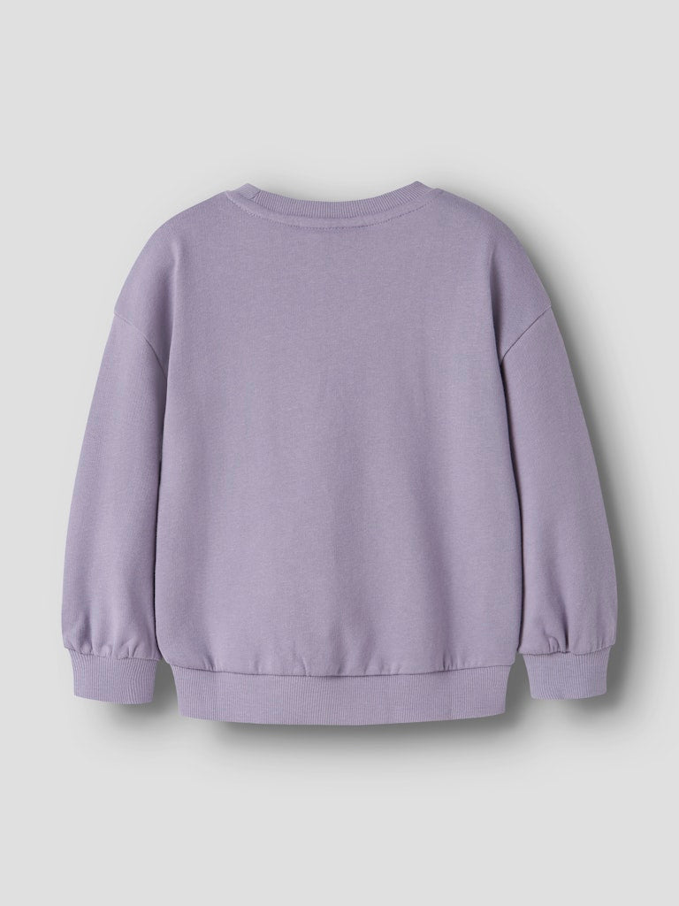 NAME IT Valona Long Sleeve Long Sweat Dawn Pink close up view