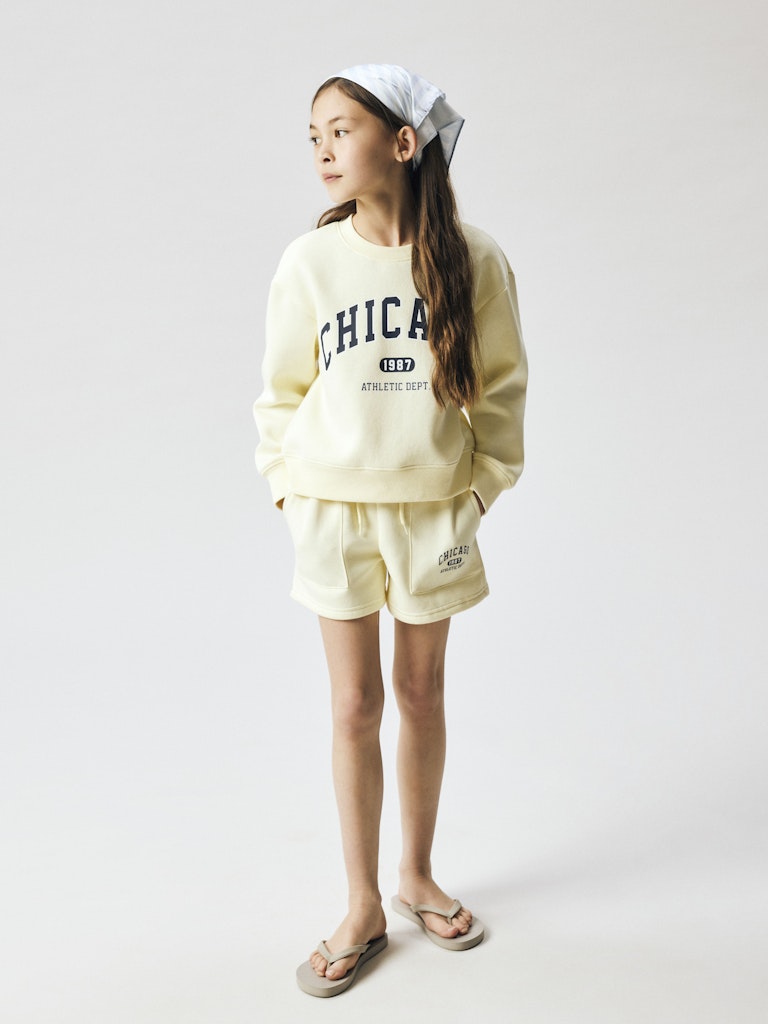 NAME IT Fabia Kid Girl Chicago Sweat Pear Sorbet back view