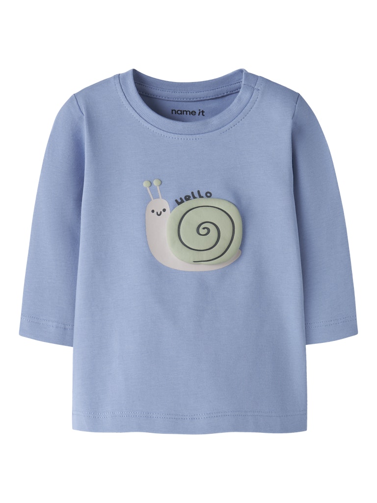 NAME IT Vobbi Long Sleeve Top CLOUD DANCER front view