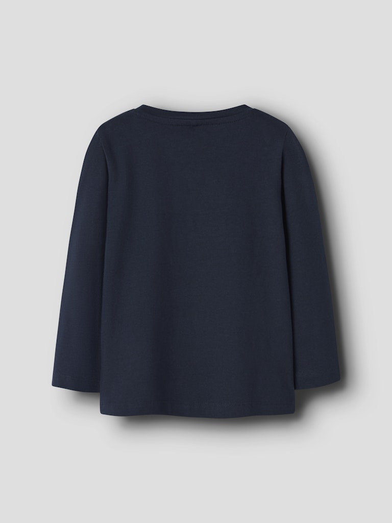 NAME IT Teartas Long Sleeve Top Navy Blazer flat front view