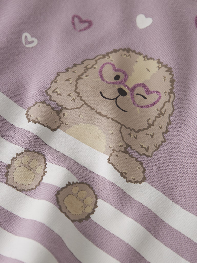 NAME IT Valona Long Sleeve Long Sweat Dawn Pink detail view