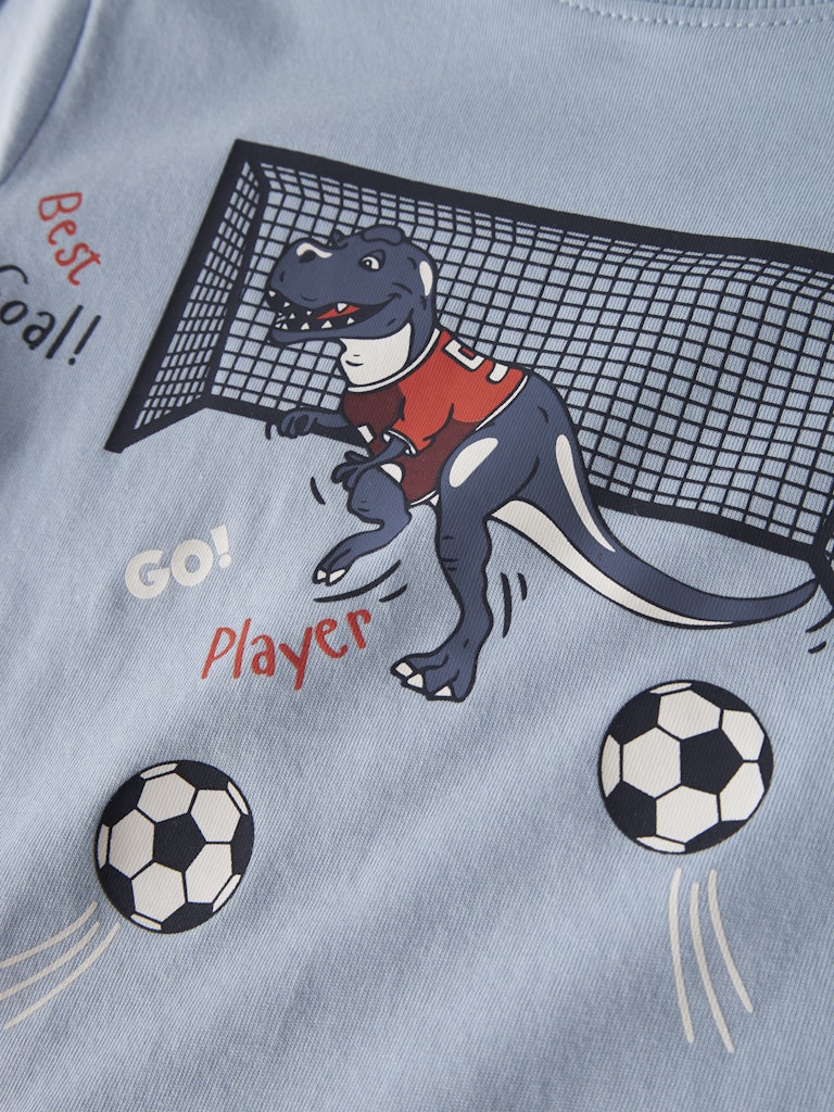 Dinosaur goalkeeper graphic