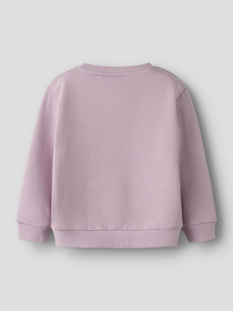 NAME IT Silia Long Sleeve Sweatshirt Dawn Pink model front view