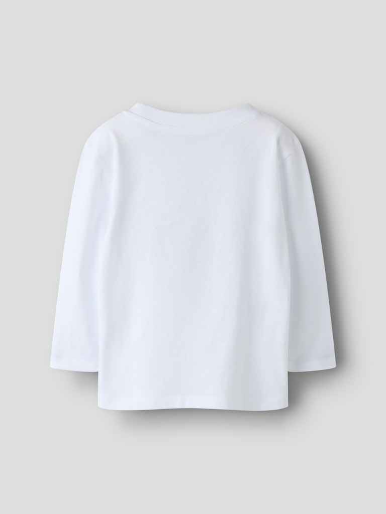 NAME IT Dakan Long Sleeve Top Bright White back view