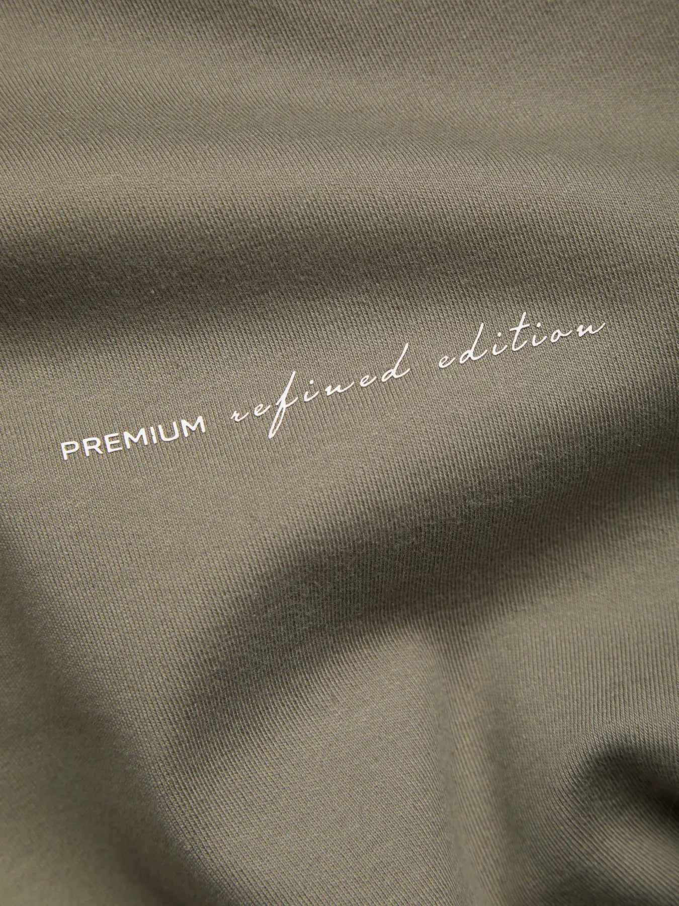 JACK & JONES Owen sweatshirt in Smokey Olive chest branding detail