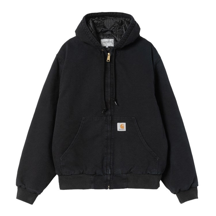 Carhartt WIP OG Active Jacket-Black/Stone Canvas BLACK side view