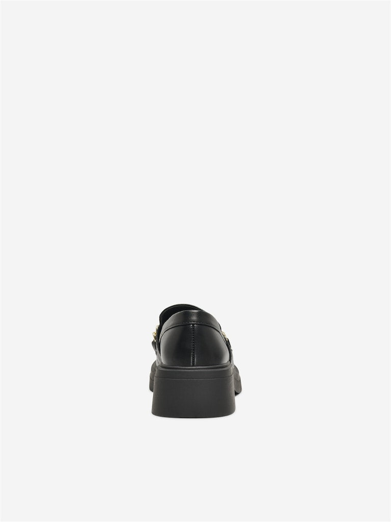 Ladies Lazuli Charm Loafer-Black-Back View