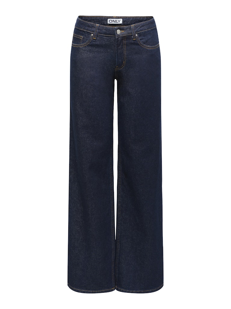 Dark blue wise bootcut jeans on a white background