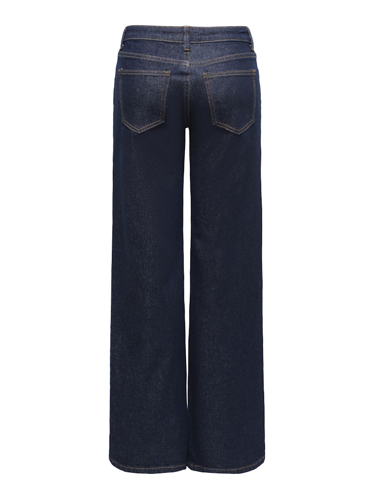 Dark blue jeans on a white background