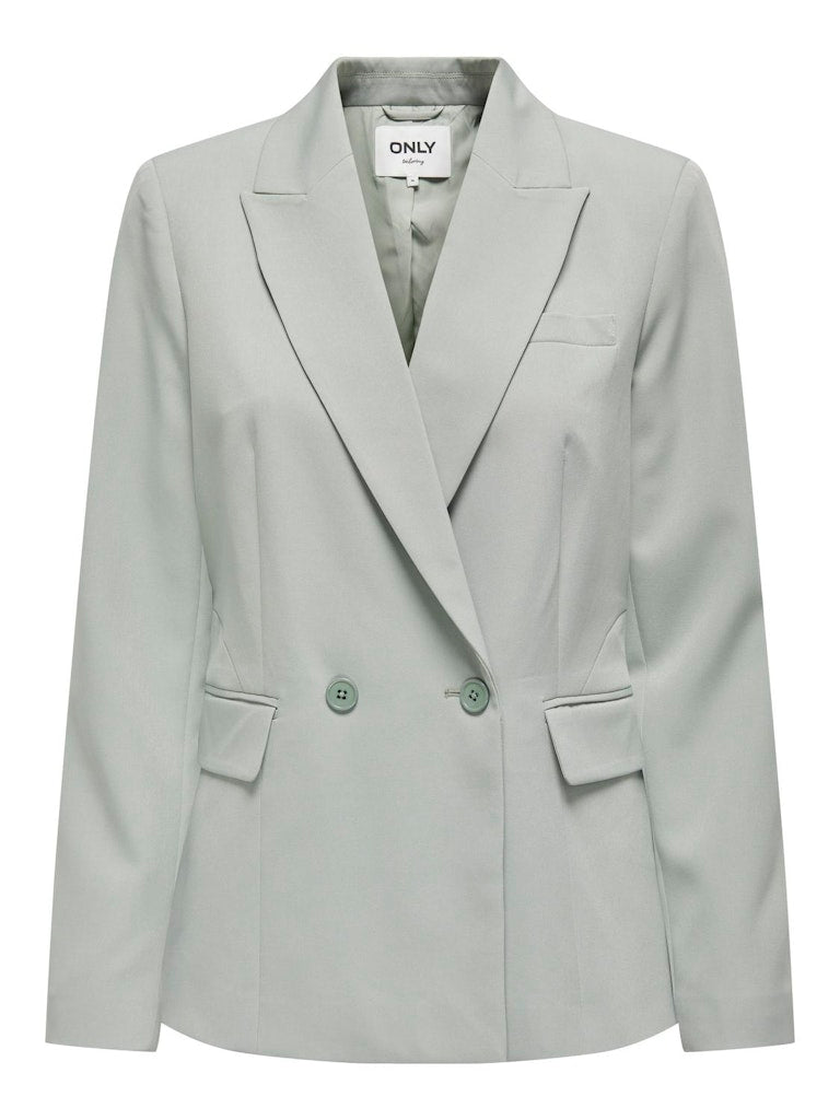 ONLY Malika Long Sleeve Fitted Blazer-Wrought Iron Wrought Iron front view