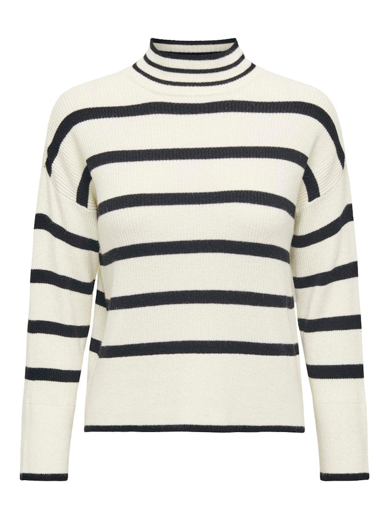 Ibil High Neck Pullover Whitecap Grey Knit-Front detail