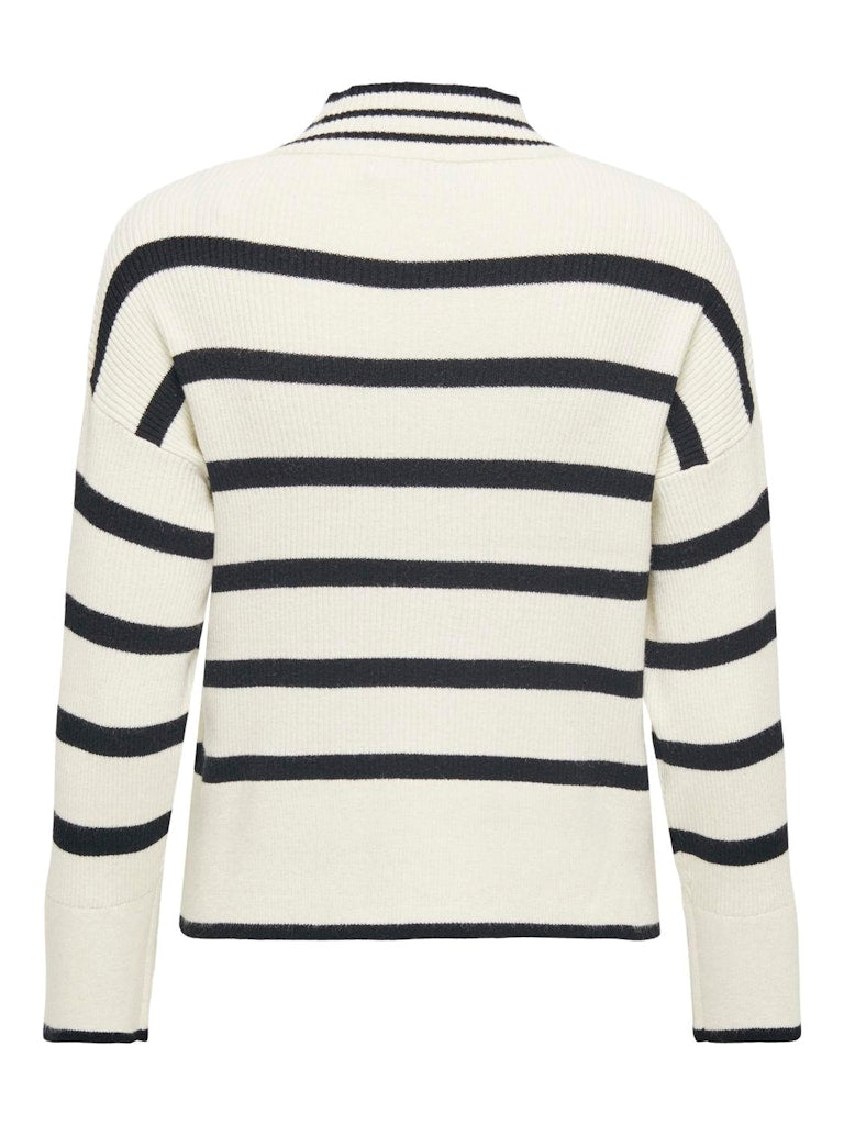 Ibil High Neck Pullover Whitecap Grey Knit-Back detail