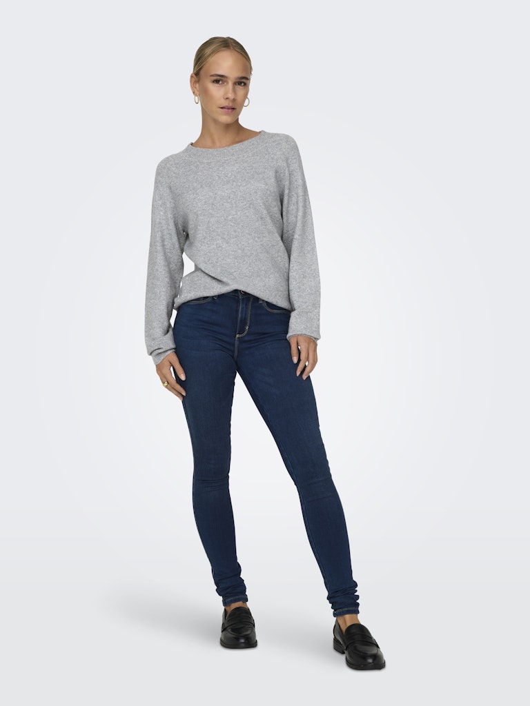 Ladies Rica Life LongSleeve Pullover Knit - Grey-Model Full Front View