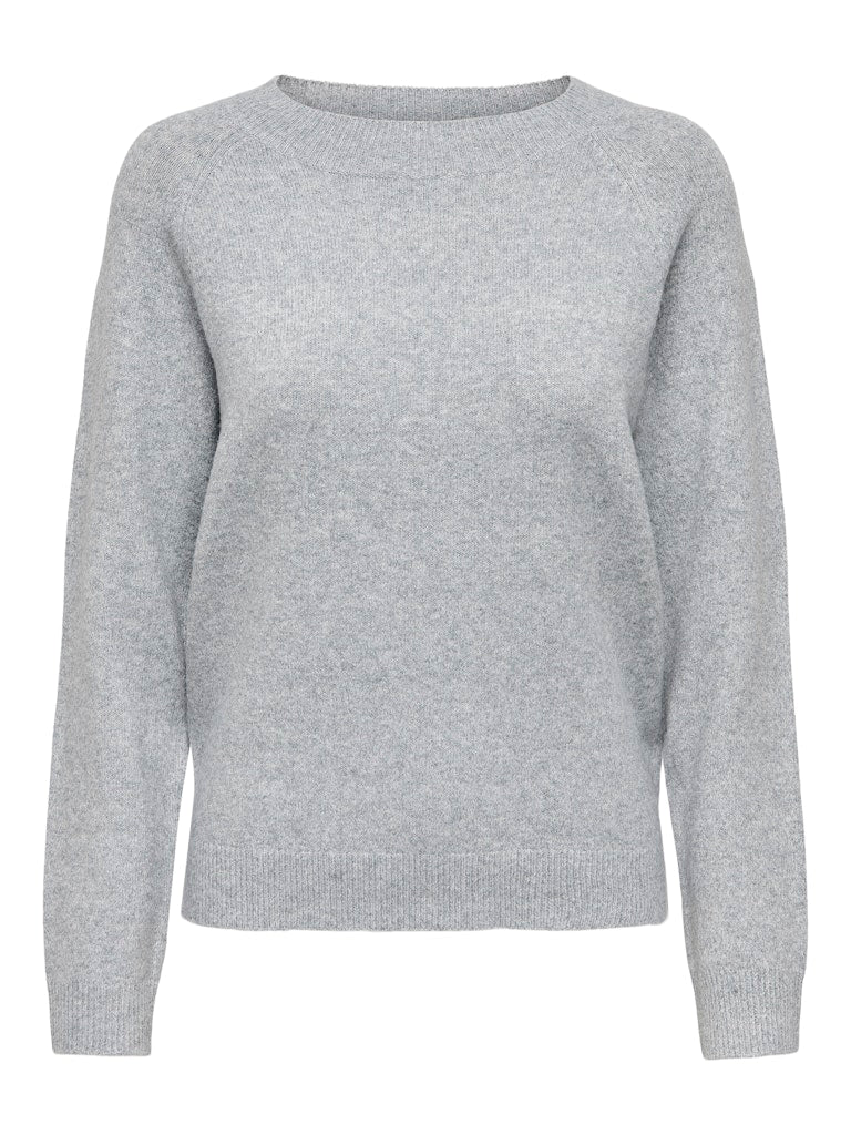 Ladies Rica Life LongSleeve Pullover Knit - Grey-Ghost Front View