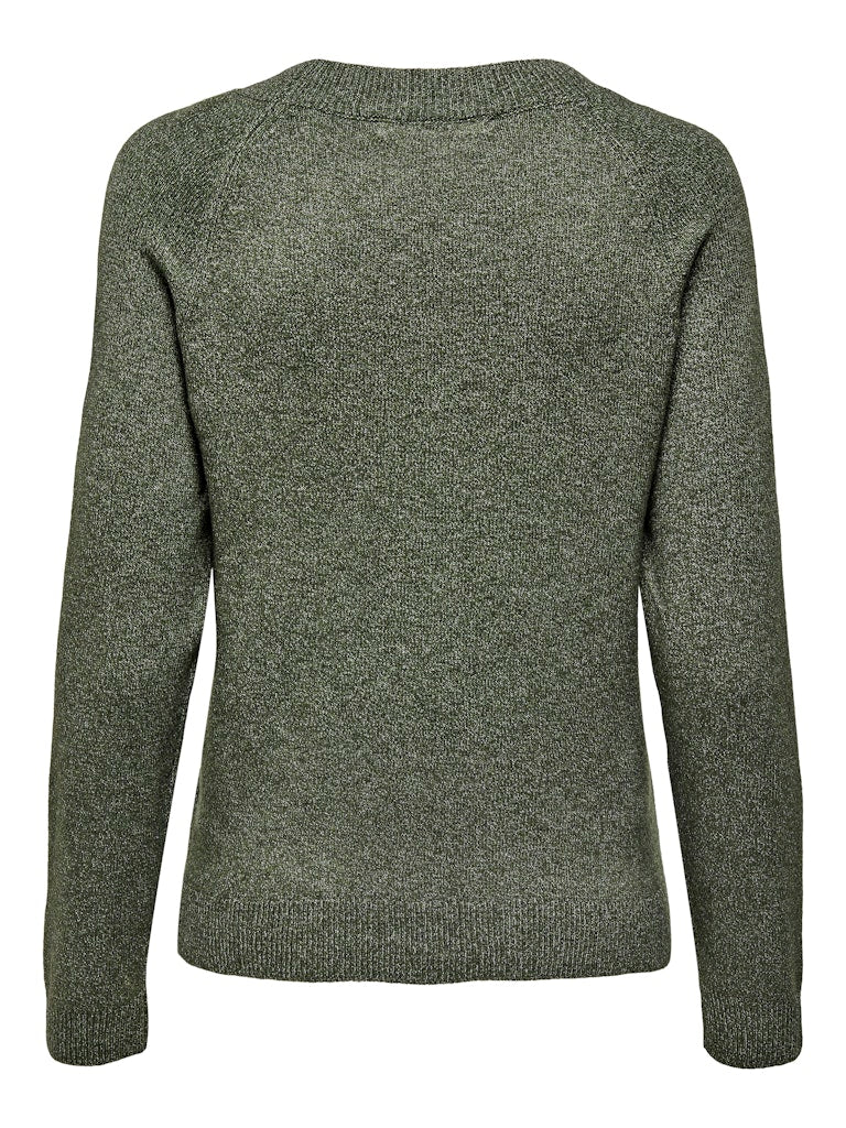 Green sweater on a white background