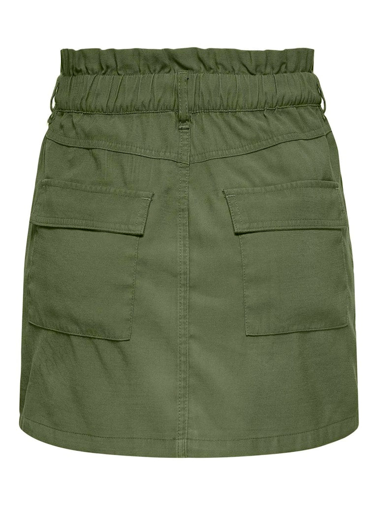 ONLY Ova Aris Life High Waist Cargo Skirt-Four Leaf Clover Four Leaf Clover back view