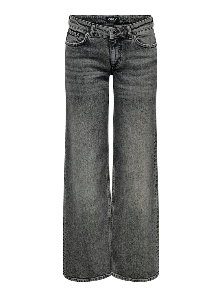 Dark grey jeans on a white background