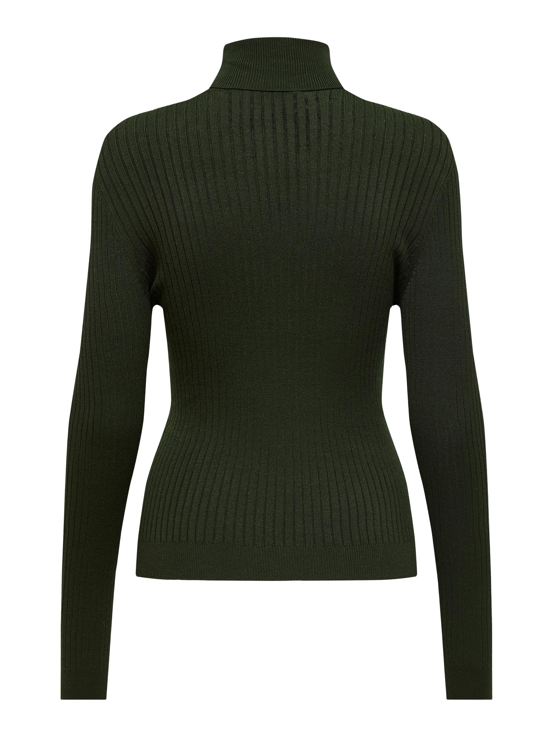 Ladies Karol Long Sleeve Rollneck Pullover Knit-Rosin-Back View