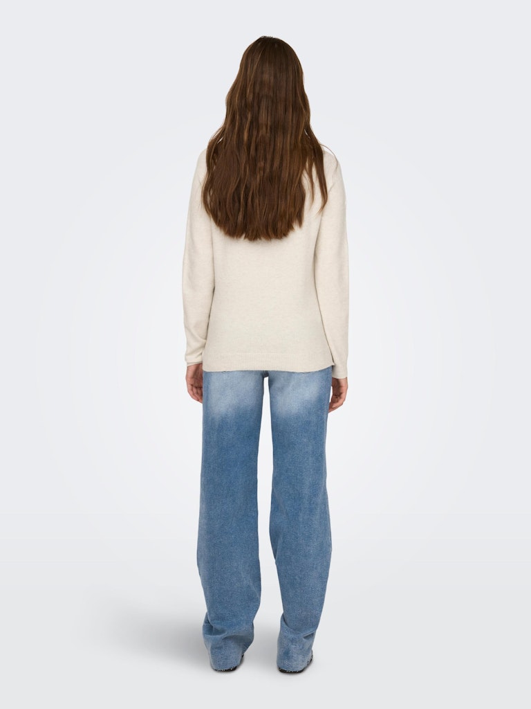 ONLY Rica Life Long Sleeve Birch Pullover Knit - Birch Birch detail view