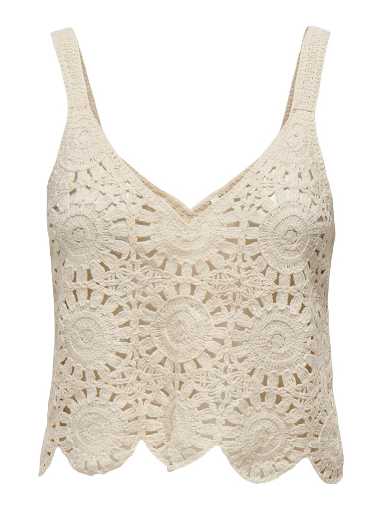 Ladies Yvonne Sleeveless Strap Top-Birch-Front View