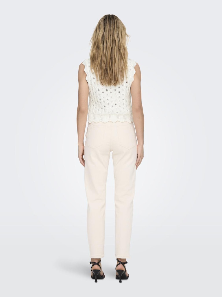 ONLY Luna Life O-Neck Tank Knit Cloud Dancer Top Cloud Dancer detail view