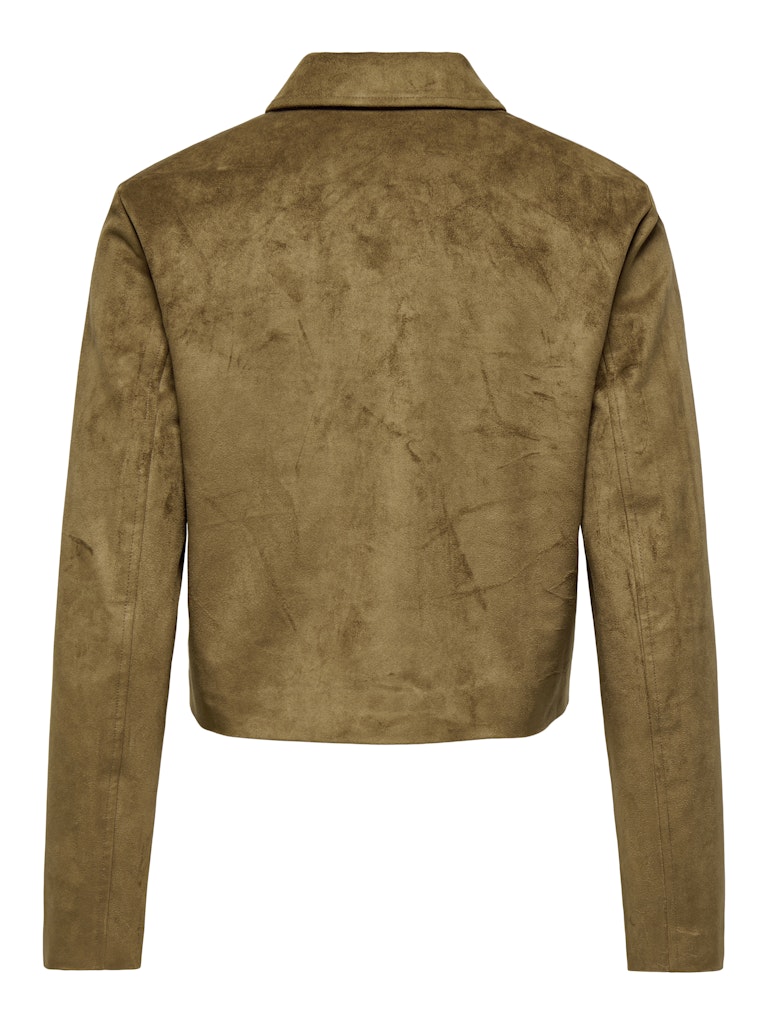 Ladies Tulip Faux Suede Zip Jacket-Back View