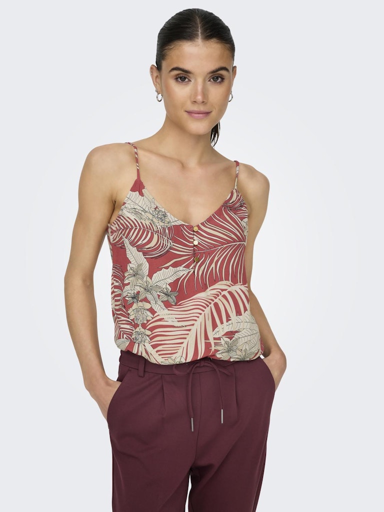 Ladies Palina Life Singlet-Baked Apple-Model Front View