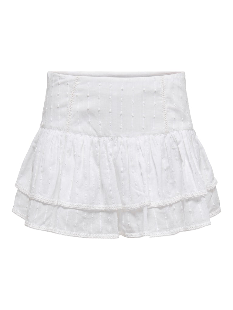 Ladies Nalla Life Mid Waist Skort-Bright White-Back View