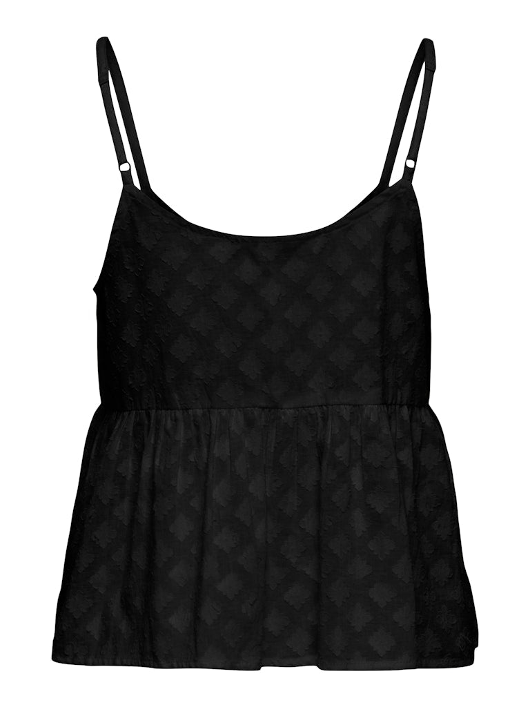 ONLY Arabella Tie Black Top Black model front view