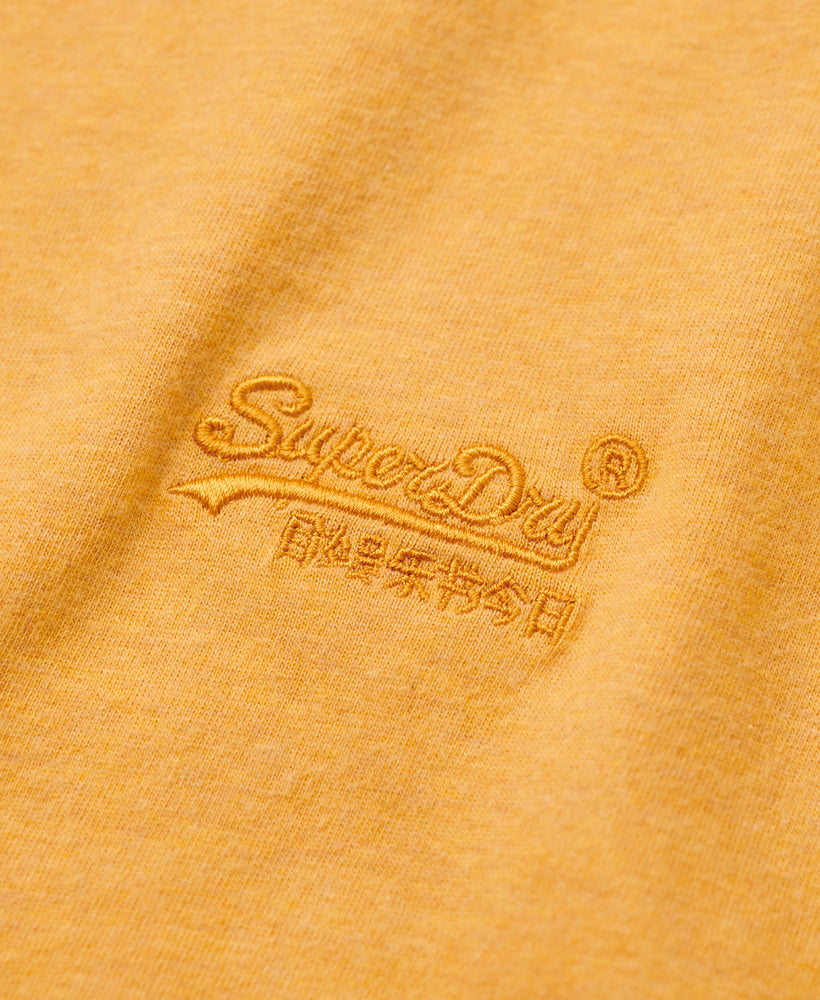 SUPERDRY Essential Logo Emb Tee-Ochre Yellow Marl Ochre Yellow Marl detail view