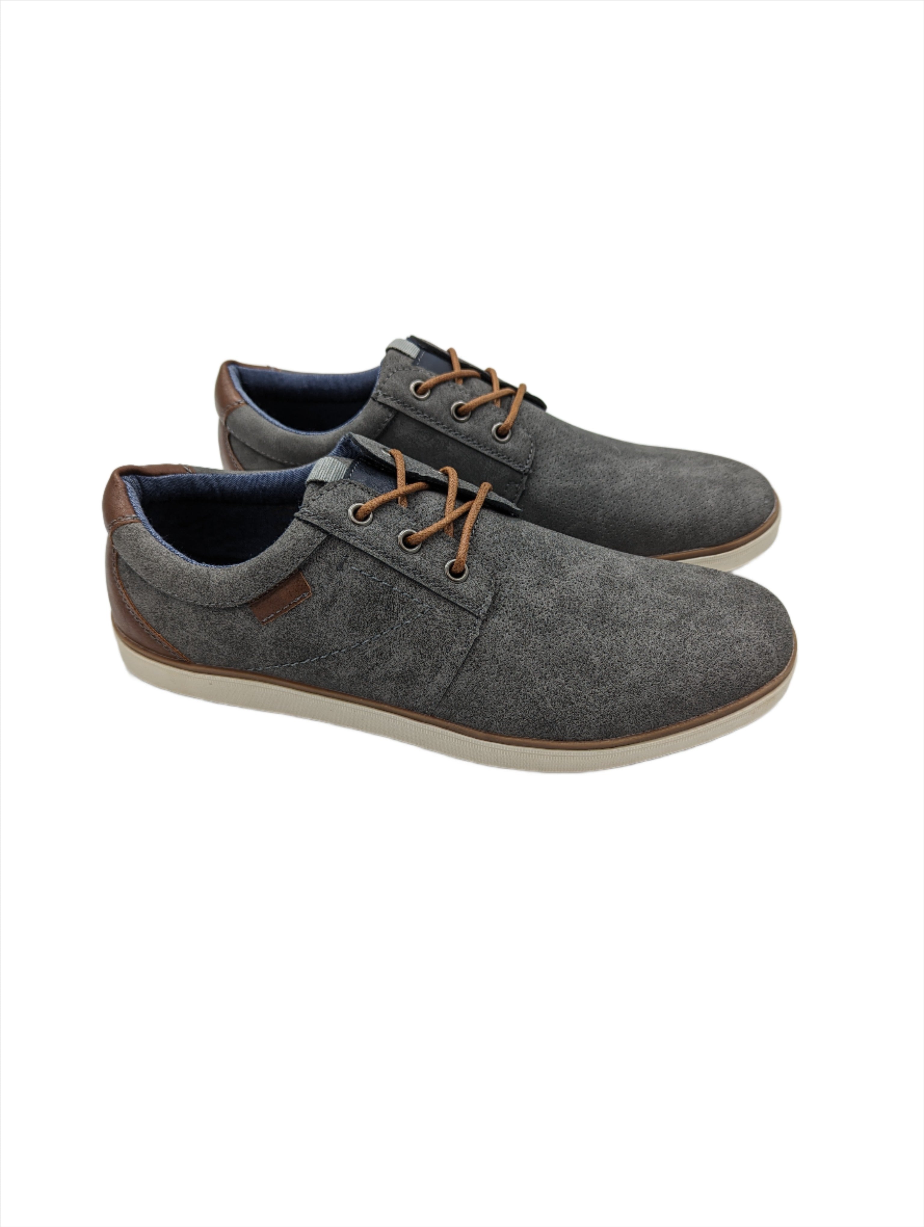 Marcozzi Arno Grey Lace Up Shoe Grey flat front view