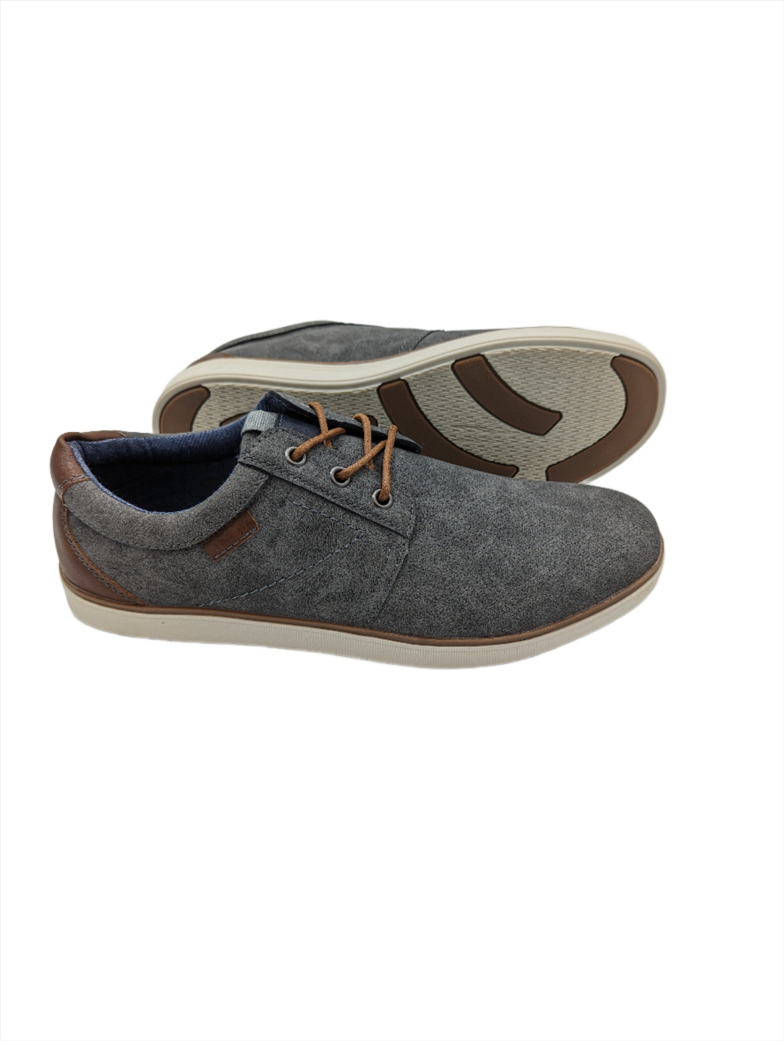 Arno Grey Lace Up Shoe-Sole view