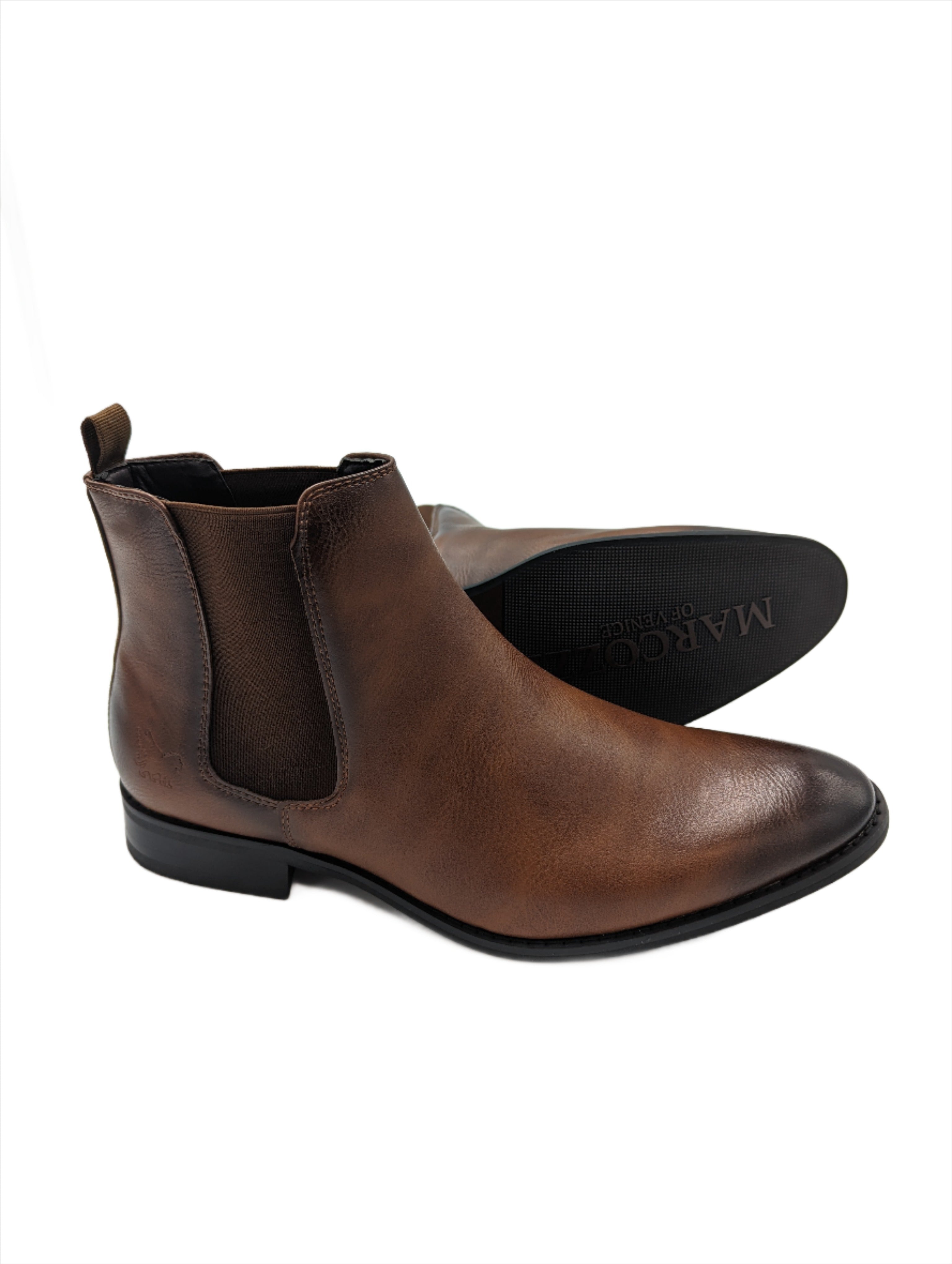 Marcozzi Frankfurt Cognac Chelsea Boot Cognac model front view