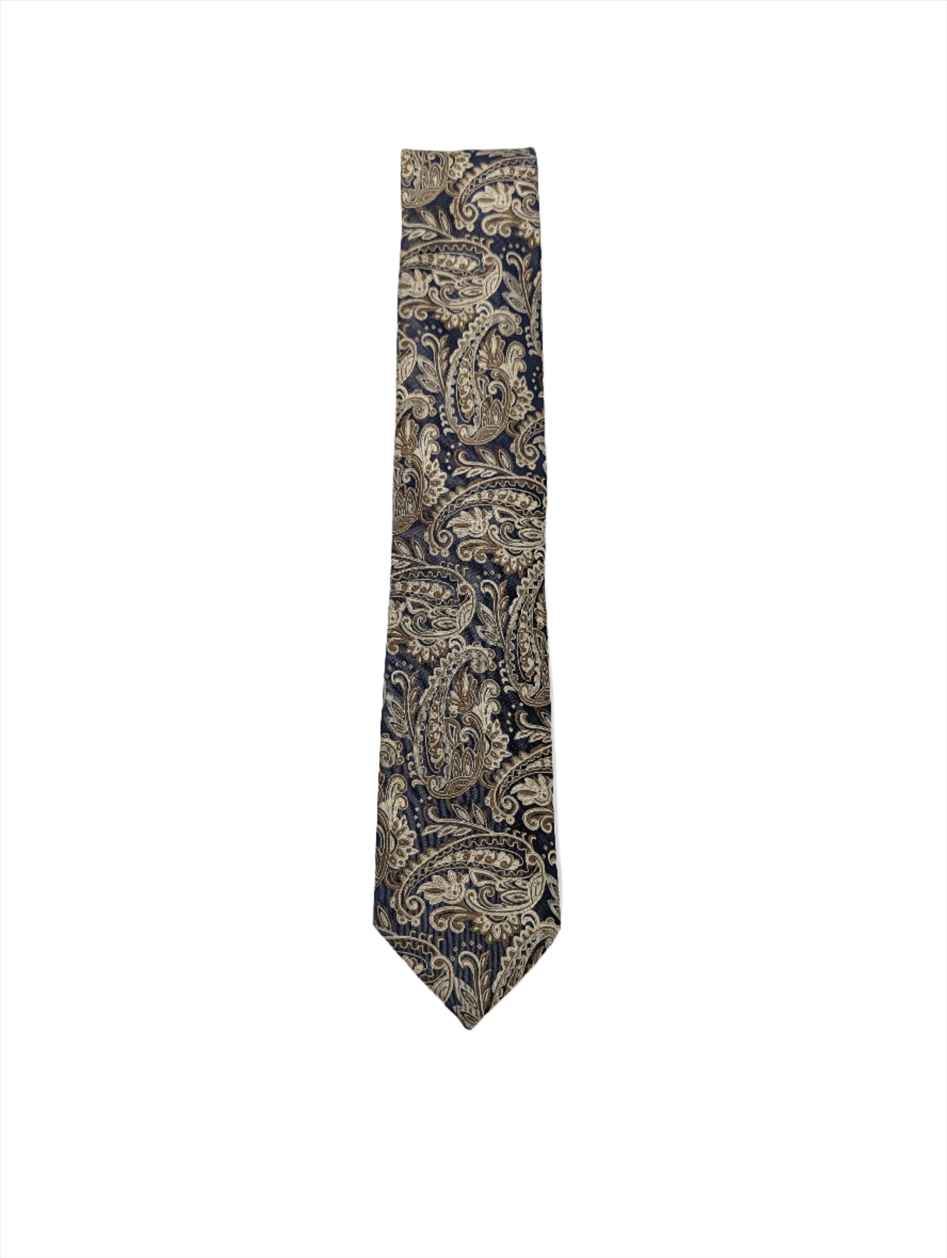 Zazzi Mens Paisley Tie - Brown BROWN front view