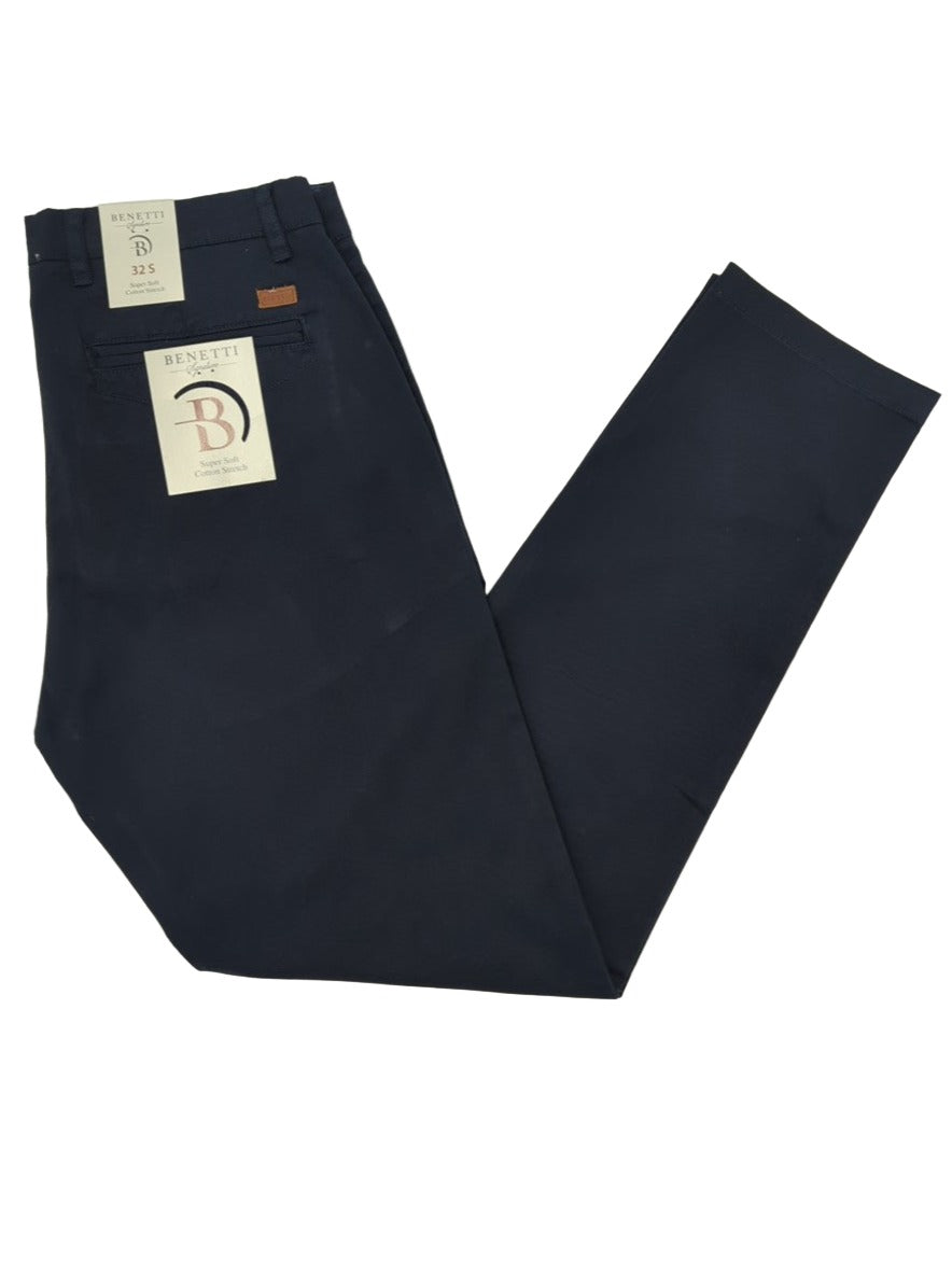 BENETTI Trent Navy Straight Cut Chino Navy front view