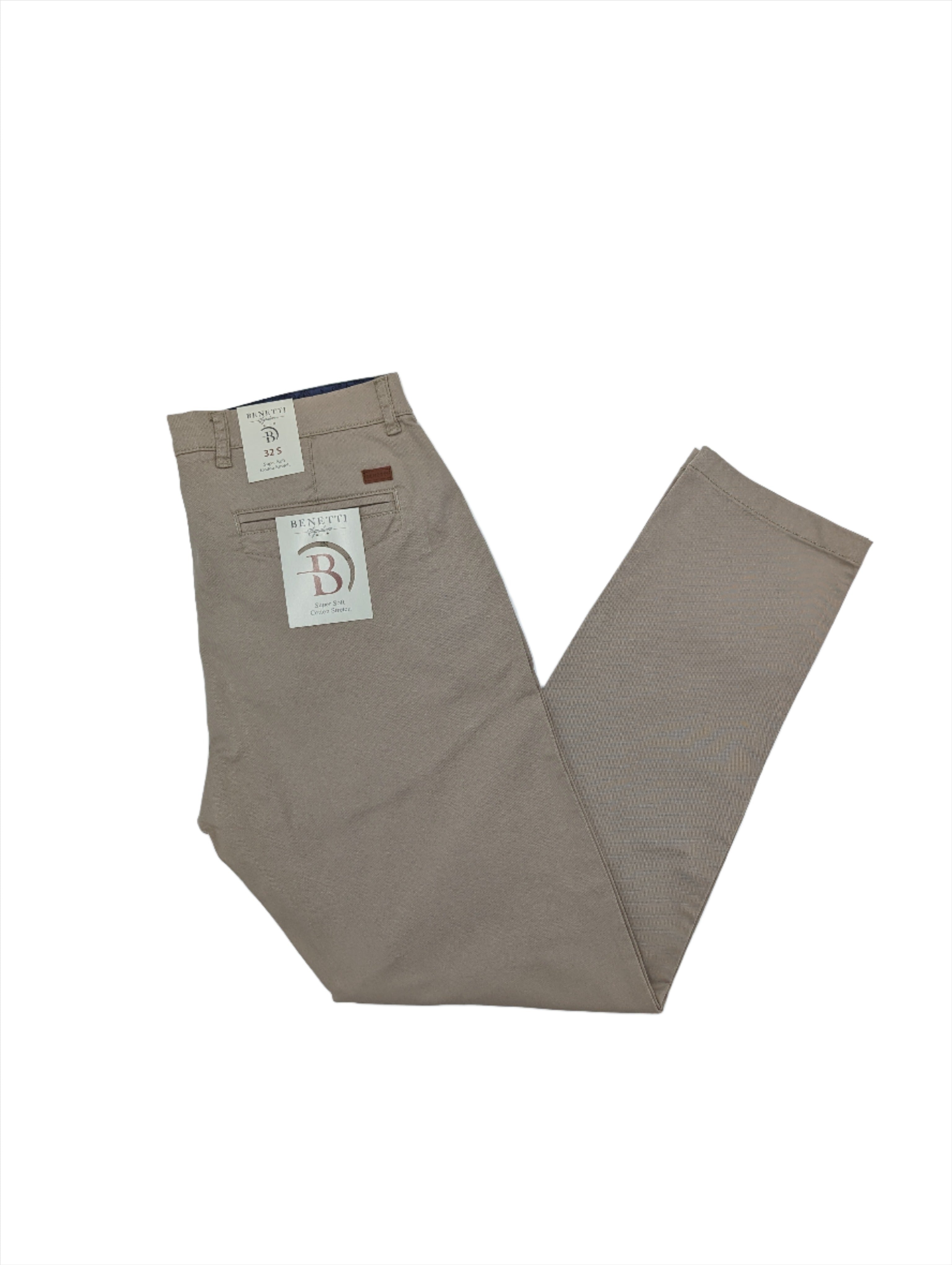 BENETTI Trent Stone Straight Cut Chino Stone front view